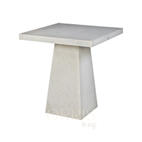 Table à manger carrée sur piétement en marbre naturel, faite à la main, style moderne, mobilier de luxe pour la maison, ferme, hôtel, appartement, cuisine, salle à manger
