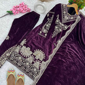 Top con aspecto de fiesta de diseñador-Dupatta y parte inferior completamente cosida - Product Image 1