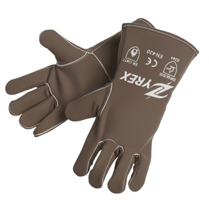 Guantes de Soldadura de Cuero Vacuno Resistentes, Palma Reforzada, Resistentes al Calor, Guantes de Trabajo de Seguridad de Manga Larga para Soldadura Industrial - Product Image 2