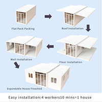 Maison conteneur préfabriquée moderne européenne en bois de 40 pieds sur 20 pieds, prête à l'emploi, extensible, villa en acier, chambre d'hôtel à panneaux sandwich