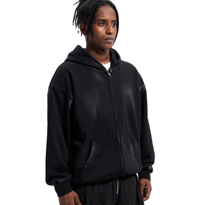 Sudadera con Capucha OEM de Alta Calidad, 100% Algodón, Lavado Ácido, Transpirable, de Secado Rápido, con Bolsillo Térmico para Hombre, Económica para Invierno - Product Image 5