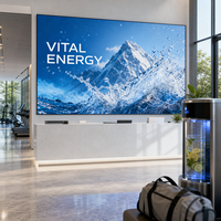 Écran LED intérieur P1.86 SMD GOB à maintenance frontale, mur vidéo LED à pas fin pour salle de contrôle et écran haute densité