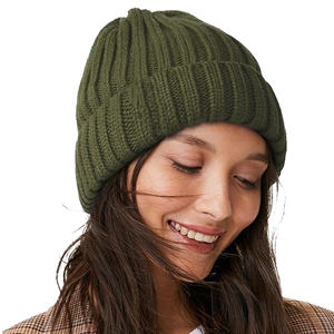 Bonnet d'hiver en tricot à carreaux personnalisé pour adultes unisexes 100% acrylique couleur personnalisée et logo décontracté - Product Image 1