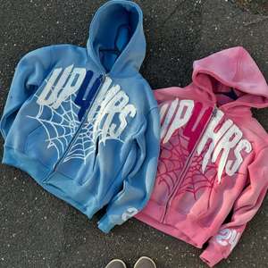 Chándal de lana de algodón lavado vintage desteñido al sol con diseño de logotipo personalizado ropa de calle con capucha desgastada de araña para etiqueta privada de invierno - Product Image 1