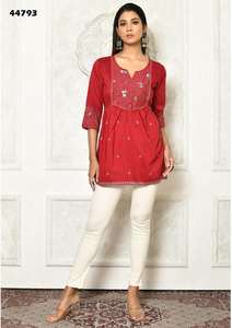 Última Moda en Blusas Cortas Tipo Túnica de Mezcla de Viscosa, Opción de Compra al por Mayor y al Detal Directamente de Fábrica, Venta Rápida - Product Image 5