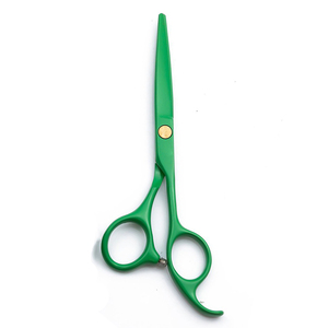 Ciseaux de coiffeur de haute qualité couleur vert foncé enduits de lame tranchante lames allemandes en acier inoxydable ciseaux à cheveux - Product Image 6