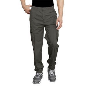 Pantalones cargo de pierna recta holgados con múltiples bolsillos informales para hombre, pantalones cargo de secado rápido de Color único para hombre - Product Image 1