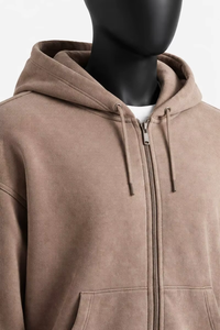 Ensemble de survêtement unisexe Wellprove à capuche, manches longues, taille élastique, décontracté, couleur unie, en coton, pour l'hiver, coupe régulière, avec poches latérales - Product Image 5