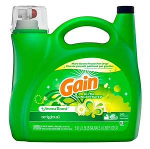 Detergente Líquido para Ropa Ultra Concentrado, Ecológico y Desechable Gain AromaBoost, para 146 Cargas, 200 Onzas - Product Image 1