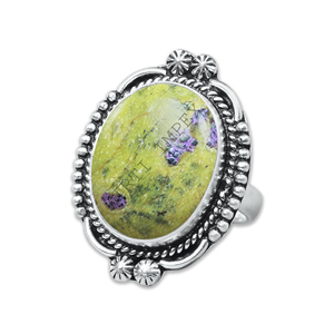 คอลเลกชั่นล่าสุด925แข็งเงินสเตอร์ลิงแหวนพลอยธรรมชาติรูปวงรี - Product Image 2