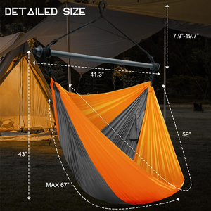 เก้าอี้เปลญวนแบบพกพา ชิงช้าเชือกแขวน น้ำหนักเบา ทำจากไนลอนพาราชูท สำหรับกิจกรรมกลางแจ้ง ในร่ม และการตั้งแคมป์ - Product Image 2