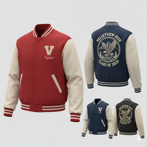 Veste universitaire rouge personnalisée à manches longues avec patch Streetwear Broderie en chenille Couleur personnalisée Veste universitaire Letterman - Product Image 1