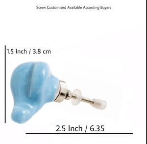 Venta caliente bebé elefante perillas de cerámica cajón Industrial armario manija Tiradores para armario cocina tocador dormitorio sala de estar - Product Image 3