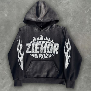 Survêtement vintage de qualité supérieure, poids lourd, impression délavée au soleil, pantalon de survêtement 100% coton, molleton français, sweat-shirt délavé, survêtement pour homme - Product Image 2