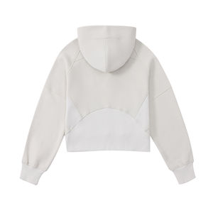 Sweat-shirt à capuche oversize en nylon pour femme, style survêtement, coupe courte, demi-zip, imprimé polaire, pour le yoga, hiver 2026 - Product Image 3