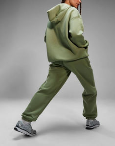 Sudadera con Capucha Extra Grande de Felpa de Algodón Sólido Más Vendida, Pantalones Deportivos con Bolsillo Oculto, Estilo de Hombros Caídos, Mangas Largas, para Mujer, Primavera - Product Image 6