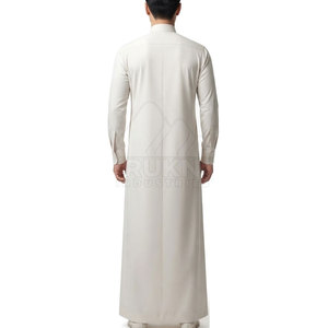 New Arrival Saudi Classic Cotton <b>Thobe</b> with Regular Fit Long Sleeves Front Button Design Casual Simple Daily Wear Special Events - Product Image 2