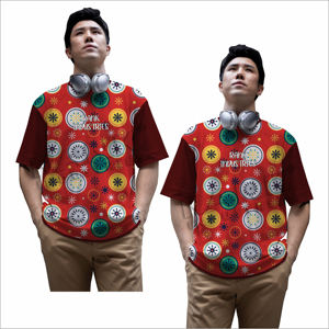 T-shirt à manches courtes et col rond en coton mélangé avec logo personnalisé pour hommes, haut décontracté pour la mode de rue - Product Image 6