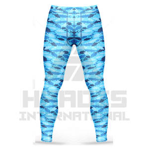 Mallas de cintura alta de colores sólidos de alta calidad para hombre, ropa deportiva, mallas estampadas para hombre - Product Image 5
