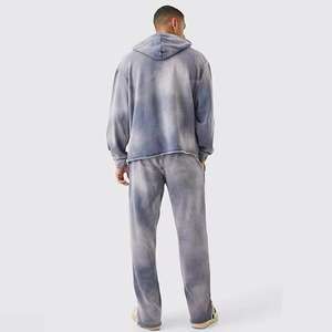 สินค้ามาใหม่ ชุดวอร์มผู้ชายแบบย้อมสีเอซิด ราคาถูก คุณภาพเยี่ยม รับผลิตแบบ OEM ขายส่ง ชุดวอร์มย้อมสีเอซิดสุดเท่ ทันสมัย - Product Image 4