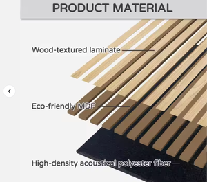 Haute qualité PET Polyester fibre colorée panneaux MDF en bois massif plaque de feutre acoustique haute densité pour école chambre salon - Product Image 2