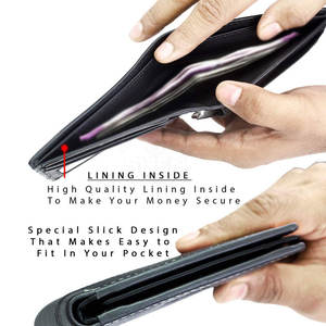 2025 billeteras de cuero genuino fabricadas en Pakistán de alta calidad para hombres, precio barato, billetera de cuero para hombres al por mayor - Product Image 6