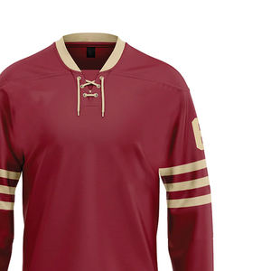 Camiseta de hockey sobre hielo de malla de poliéster para jugadores profesionales personalizados al por mayor para hombres camiseta de hockey sobre hielo hecha a medida al por mayor - Product Image 4