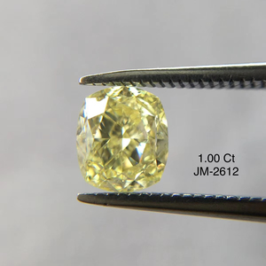 เพชรแท้สีเหลืองอ่อนที่ผ่านการรับรอง IGI สำหรับการทำเครื่องประดับเพชร1.0กะรัตเบาะยาวตัดเพชรธรรมชาติแบบหลวมจากอินเดีย - Product Image 1