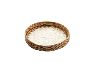 Plateau de service fait main de café et de thé de conception antique moderne de forme ronde pour la vaisselle Offre Spéciale plateau de service décoratif - Product Image 3