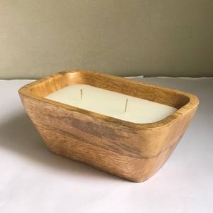 Cuenco de vela de madera de Mango redondo, cuenco de vela de lujo de alta calidad, el más barato, nuevo diseño - Product Image 4