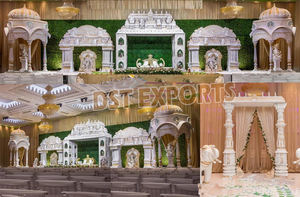 Exportations de Mandap DST en bois de mariage de conception de Paisley proéminent acheter l'événement de vente de fabricant de Mandapam en bois de mariage indien personnalisé - Product Image 4