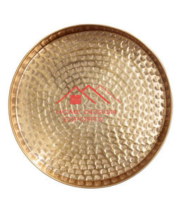 Plaque de charge en métal fini doré pour la maison, les hôtels et les restaurants utilisent une assiette de service pour les aliments Commande minimum 100 pièces - Product Image 4