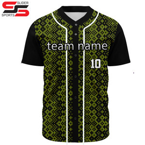 Camiseta de béisbol impresa sublimada personalizada 100% poliéster color personalizado - Product Image 5