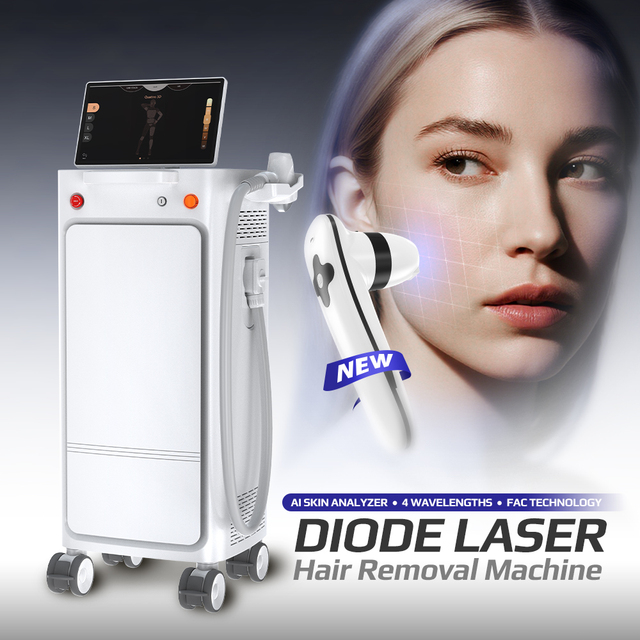 Professional 4 Wavelengths Laser 1200W/1800W Diode Laser Hair Removal 755nm 808nm 1064nm Diode Laser Hair Removal Machine