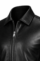 Veste d'hiver vintage en cuir véritable noir style urbain, zippée, classique, imperméable, épaisse, service OEM, vente en gros