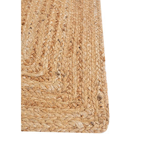 Tapis en jute et chanvre tissés à la main Nomadic Threads beige et marron, couleur unie, rayé, rectangulaire pour la maison, le couloir, la chambre - PDJT-74 - Product Image 4