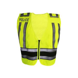 Chaleco de Seguridad Reflectante ANSI Clase 2, Tejido de Malla Transpirable Amarillo, con Cinta Reflectante de Alta Visibilidad y Logotipo Personalizado para Seguridad Vial - Product Image 2