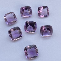 Pierre précieuse naturelle en améthyste du Brésil, taille coussin facetté, 20 mm 25 mm, vente en gros, pierre semi-précieuse pour la fabrication de bijoux, certifiée AAA