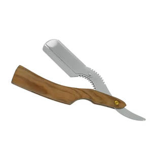 Barbero profesional de borde recto con mango de madera Maquinilla de afeitar Maquinillas de afeitar - Product Image 6