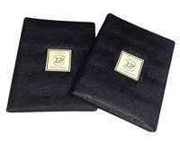 Porte-menus en cuir PU noir élégant et durable, double vue, certifié ISO, nickelé, pour hôtels et restaurants