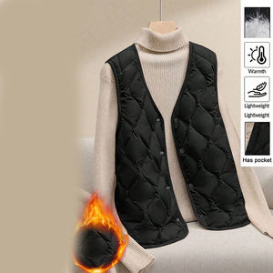 Gilet d'hiver matelassé pour femme, prix de gros, faible MOQ, design personnalisable, décontracté, sans manches, pour l'extérieur, mode urbaine - Product Image 2
