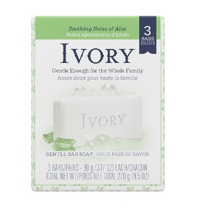 Ivory Original Aloe Scent Bath Bar Jabón 3 Pack 317 oz Cada Fórmula Suave Para Uso Diario Precio Barato - Product Image 1