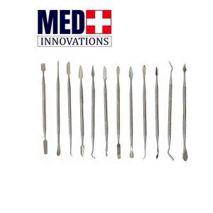 Med Innovation 10 PCS Dental Waxing Instruments Set Manual Power Stainless Steel <b>Wax</b> Carving Tools Surgical Instruments Case - Product Image 6