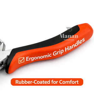 Alicates de Joyería de Punta Plana de 5 Pulgadas (127 mm), Acero Inoxidable, Mandíbula Lisa, Mango Antideslizante de PVC, para Doblar Alambre, Manualidades, MANAN INSTRUMENTS - Product Image 3