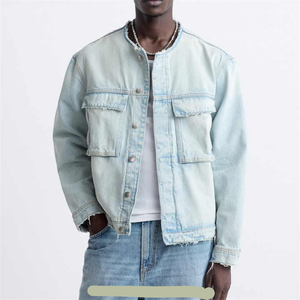 Vêtements de sport 100% coton pour hommes, blouson bombardier en sergé à fermeture éclair complète, veste décontractée pour hommes, veste d'hiver - Product Image 1
