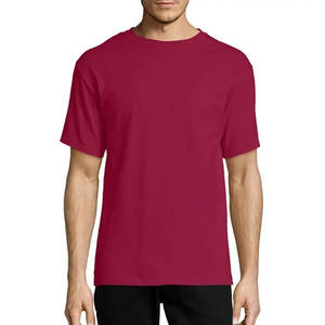 Camiseta de entrenamiento Premium para hombre, Camiseta ajustada de manga corta con cuello redondo, algodón suave y fibra de bambú, camisetas transpirables - Product Image 4