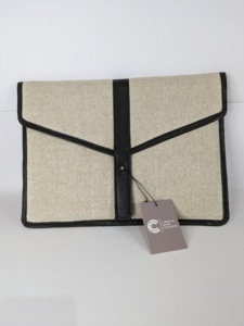 Funda para portátil de cuero puro Unisex de fabricante, hecha a mano india, regalo de cuero puro personalizado, uso de oficina para hombres y mujeres - Product Image 2