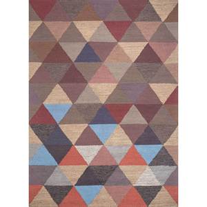 Tapis en laine et viscose bleu Acar, tufté à la main, TNQ-414(RMR), design géométrique classique pour la maison, le salon, le couloir, épaisseur 10 mm - Jaipur - Product Image 1