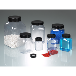 Burkle GmbH Wide Neck <b>Square</b> PVC Laboratory Bottles for Chemical and Oil Transfer - Product Image 1