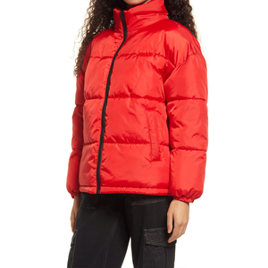 Veste courte matelassée à capuche à rayures chevron multicolores pour femmes Fabricant de vêtements pour femmes Vestes pour femmes personnalisées - Product Image 6